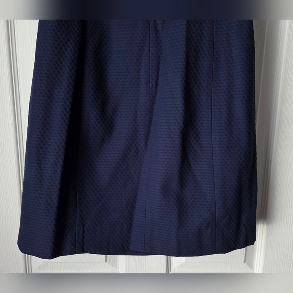 Lilly Pulitzer Carlton Shift Navy Dress with Embellished Neckline Size 6 - Picture 11 of 13